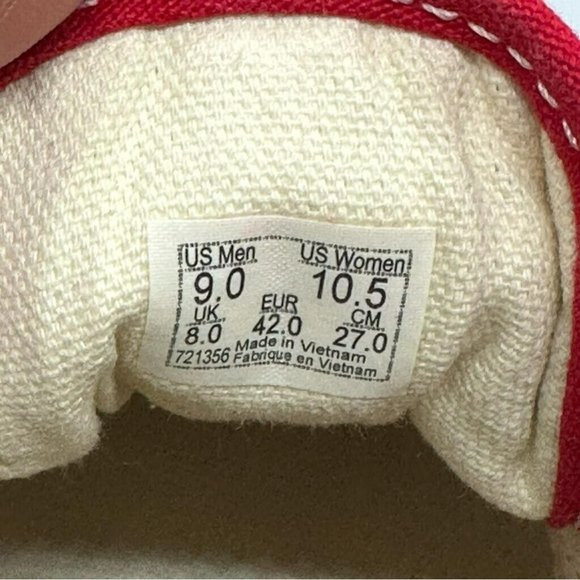 🤩Size 9 Men's VANS Old Skool Colorblock Black Red White Sneakers suede low top - Picture 7 of 7